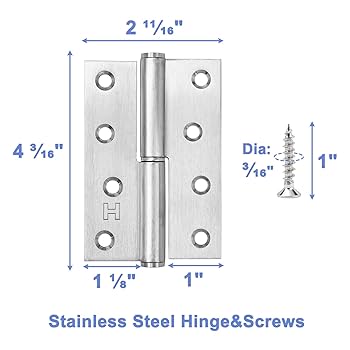 Heavy Duty Lift Off Hinge 6 Pack Silver H Hinges 4